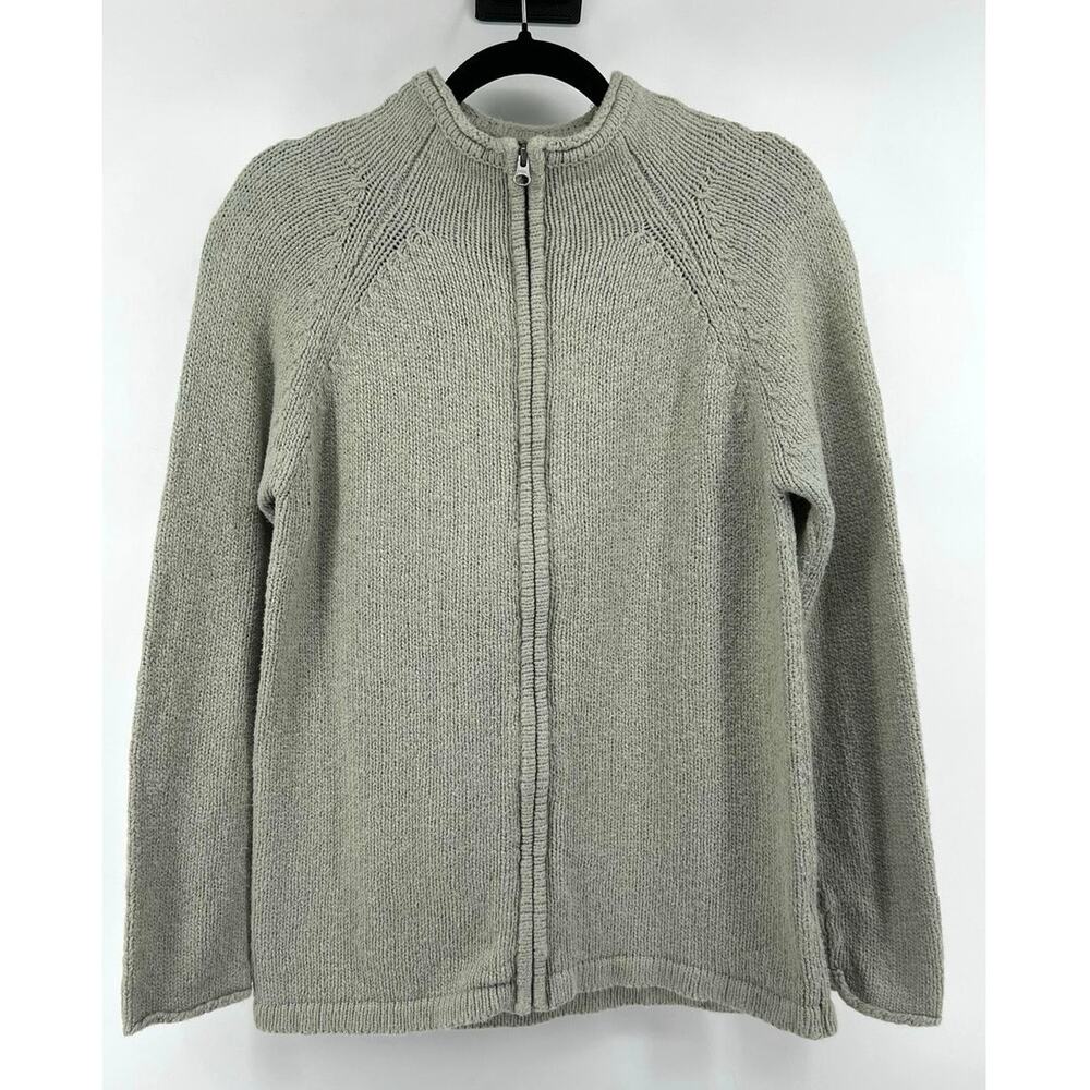 L.L.Bean Women’s 100% Cotton Full-Zip Roll-Neck Sweater